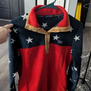 Simply Southern Navy and Red Star Fleece Jacket